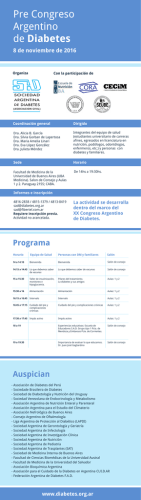 programa - Sociedad Argentina de Diabetes