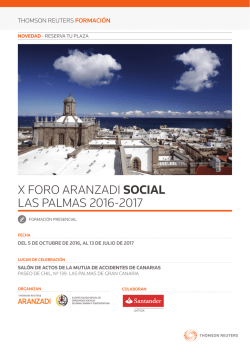 X FORO ARANZADI SOCIAL LAS PALMAS 2016-2017