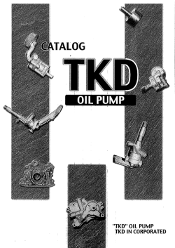 TKD Oil Pump Catalog