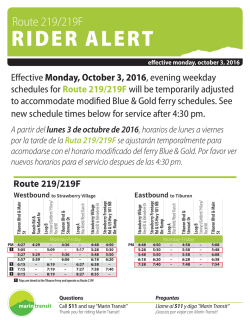 rider alert - Marin Transit