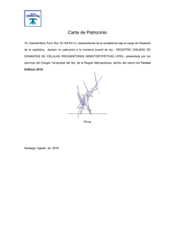 MODELO 2: CARTA DE PATROCINIO INSTITUCIONAL