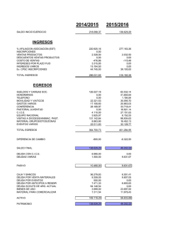 INGRESOS EGRESOS