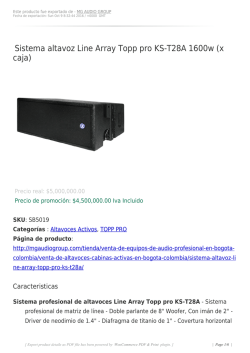 Sistema altavoz Line Array Topp pro KS