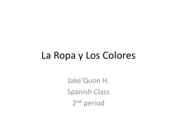 La Ropa y Los Colores