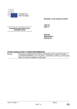 7621/16 ADD 11 DSI/ec DGC 1A Consejo de la Unión Europea