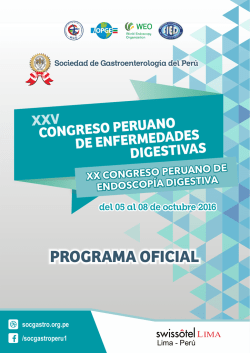 Desacargar Programa PDF - Sociedad de Gastroenterología del Perú