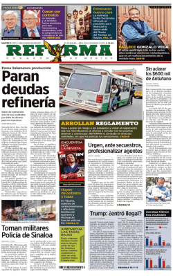 Consulta las primeras planas nacionales