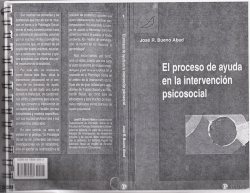 El proceso de ayuda en la intervención psicosocial.