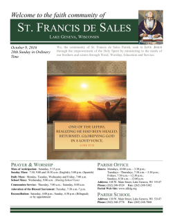 Oct. 9, 2016 - St. Francis de Sales Catholic Church
