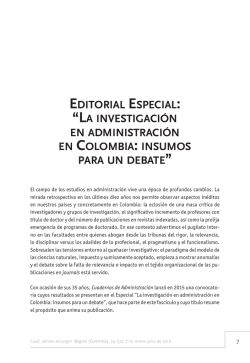 EDITORIAL ESPECIAL - Revistas científicas Pontifica Universidad