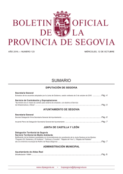 boletín oficial de la provincia de segovia