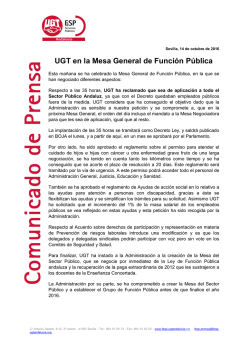 nota prensa - FeSP UGT Andalucía
