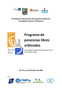 IX Simposio Internacional de Ingeniería Industrial