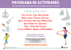 Programa de actividades - Ayuntamiento de Alcala de Henares