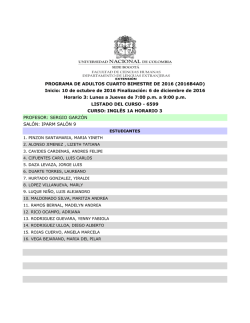 Cuarto Bimestre 2016 Horario 3