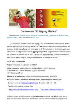 2016-10-28, Conferencia - QiGong Médico con la Dra. Liu Yafei