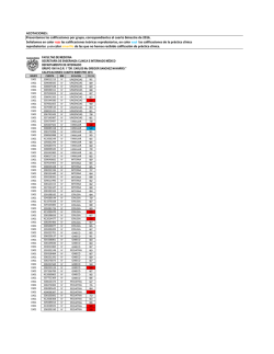 Calificaciones 4º Bimestre