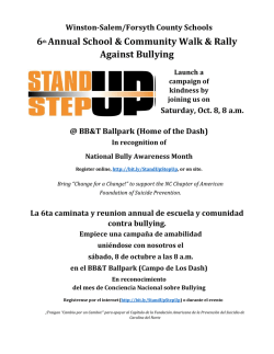 6th Annual School & Community Walk & Rally Against Bullying