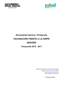 Protocolo Documento tecnico Vacunacion Gripe 2016-17