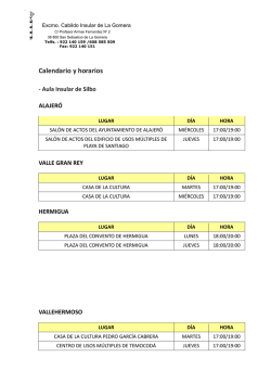 Calendario y horarios