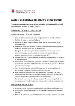 dación de cuentas - Ayuntamiento de Terradillos