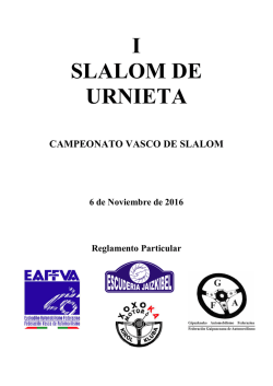 Reglamento Slalom de Urnieta 2016