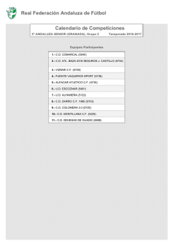 Calendario de Competición