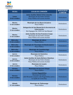 Calendario y Ubicación de Unidades Móviles