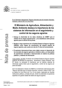 16.10.14 Seminaro Internacional Seguros Agrarios Perú