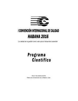 descargar programa final - 1ra Convención Internacional del