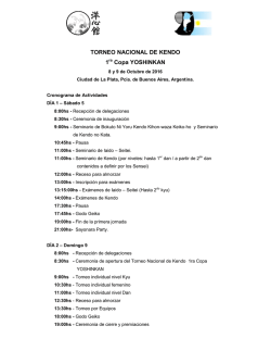 Cronograma. - Federación Argentina de Kendo
