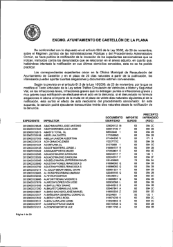 Page 1 EXCMO. AYUNTAMIENTO DE CASTELLÓN DE LA PLANA