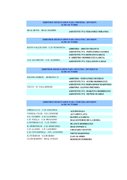 árbitros designados para primera division 16 de octubre real betis