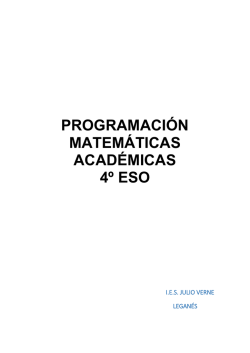 programación matemáticas académicas 4º eso
