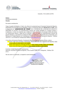 descargar invitaci&oacute;n - Secretar&iacute;a Nacional de Deporte