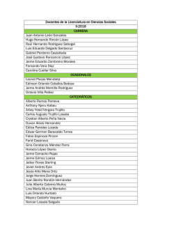 Docentes de la Licenciatura en Ciencias Sociales II