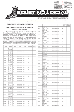 bolet&iacute;n judicial n&deg; 198 del 14 de octubre del 2016