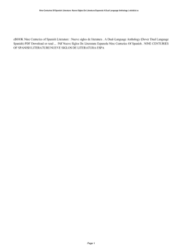 PDF Book Nine Centuries Of Spanish Literature: Nueve Siglos De