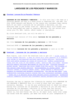 Larousse De Los Pescados Y Mariscos