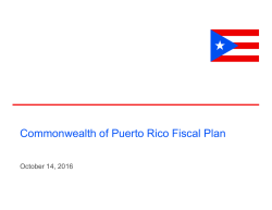 Commonwealth of Puerto Rico Fiscal Plan