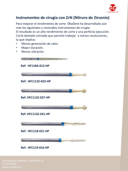 Instrumentos de cirugía con ZrN