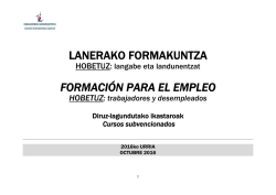 LANERAKO FORMAKUNTZA FORMACIÓN PARA EL EMPLEO