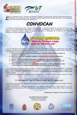 Foro Agua - Universidad Tecnol&oacute;gica del Usumacinta