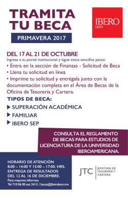Formato de Solicitud de Beca - Universidad Iberoamericana León