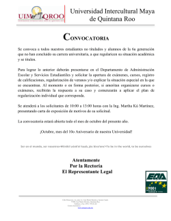 convocatoria - Universidad Intercultural Maya de Quintana Roo