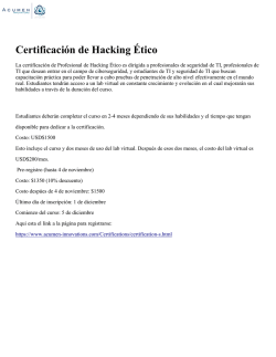 Certificación de Hacking Ético
