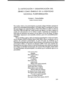 la mitificacion y desmitificacion del jibaro como simbolo de le