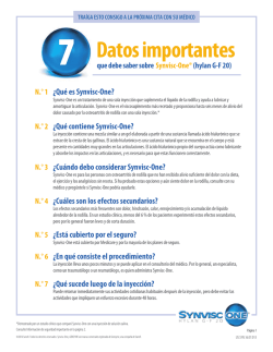 7 Datos importantes - Synvisc-One