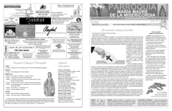 Boletín parroquial - Parroquia María Madre de la Misericordia