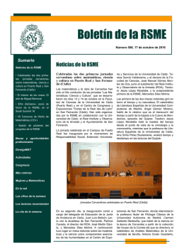 Boletín 508 - Real Sociedad Matemática Española
